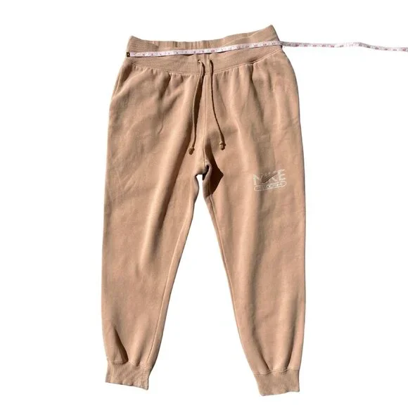 Nike Sweatpants Men's Size XL Tan Fleece Joggers Athletic Pants Swoosh Logo - Picture 5 of 14